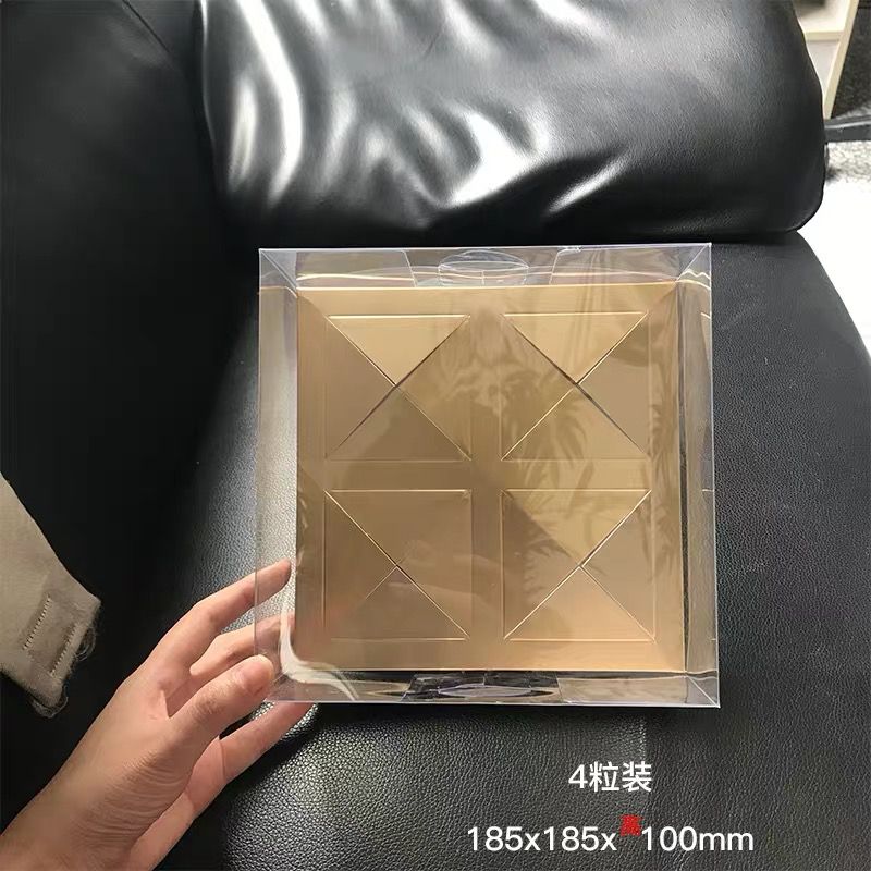 Caja de embalaje de pastel de luna transparente, 4 cápsulas, 6 cápsulas, caja de regalo, bolsa de regalo, caja de embalaje de huevo a medida, piel de hielo, luna