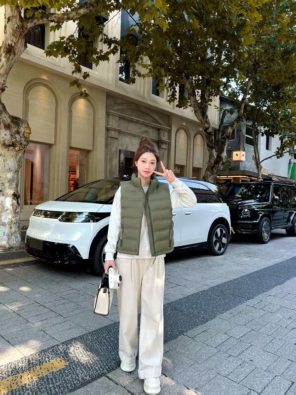 2025新款羽绒棉服马甲女短款轻薄韩版立领坎肩保暖马夹背心外套|undefined