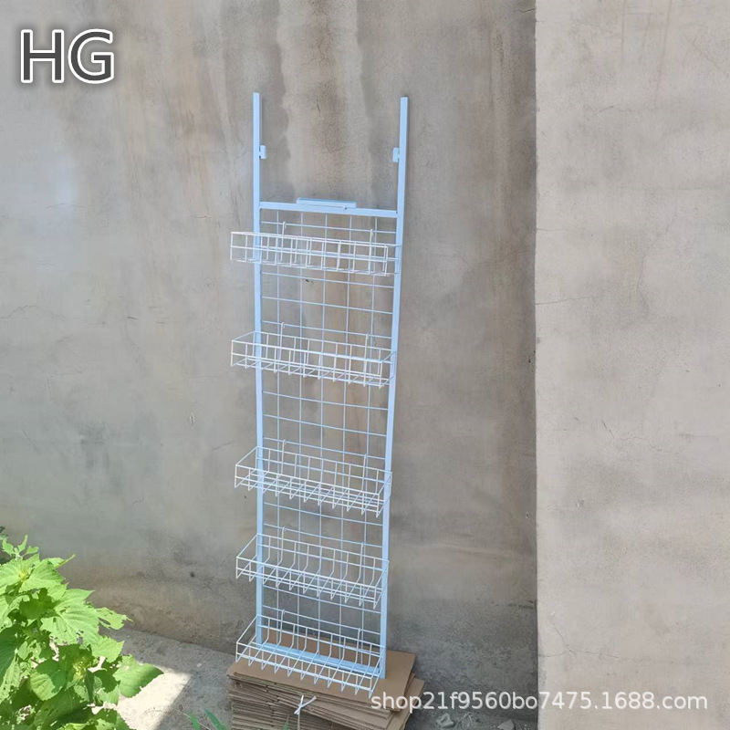 挂网展示架子超市端头30厘米宽度搭配挂篮挂钩饰品展会网格架