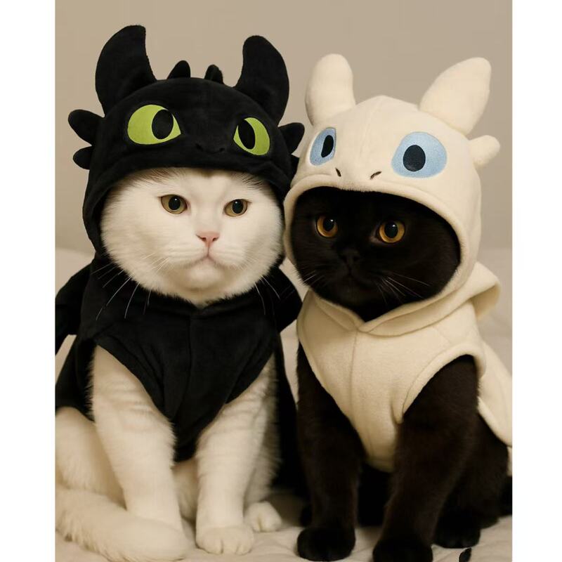 Little Devil Cat Puppy Clothes Winter Cat Ragdoll Cat Blue Cat Kitten Pet Anti-Shedding Autumn and Winter Style Little Devil Cat Puppy Clothes Winter Cat Ragdoll Cat Blue Cat Kitten Pet Anti-Shedding Autumn and Winter Style