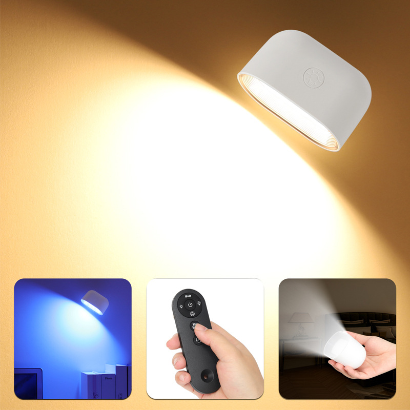 Control remoto táctil magnética lámpara de pared dormitorio lámpara de noche interior simple pasillo pared noche luz Punch-Carga USB libre