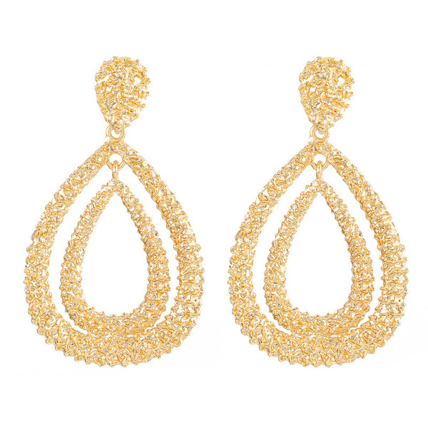 fashionable creative long geometric earrings drop-shaped