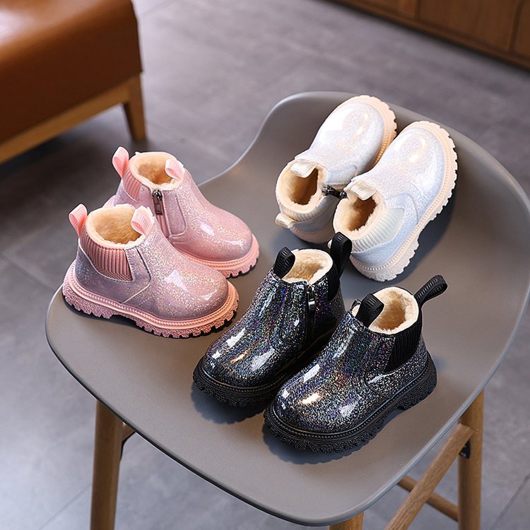 2024 New Autumn and Winter Children's Fashion British Short Boots Boys Side Zipper Stylish All-match Martins Boots Girls