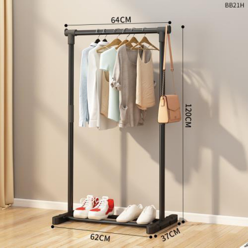 Percha de gorras percha de ropa interior del dormitorio percha de ropa de doble varilla percha de secado percha de ropa de piso percha de almacenamiento de ropa móvil conveniente