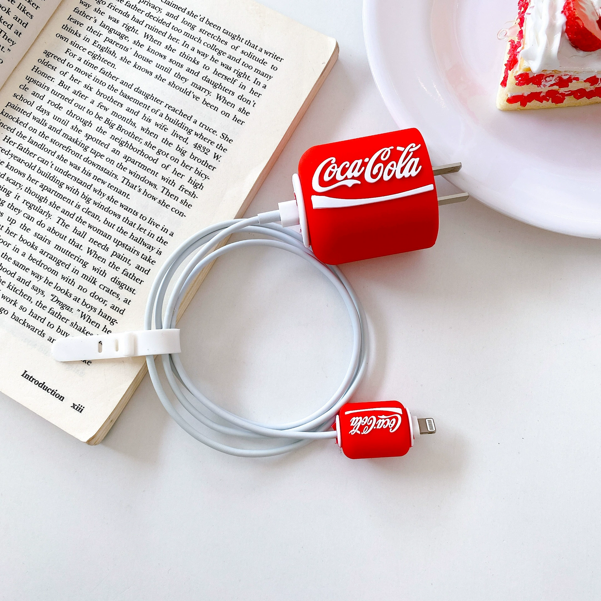 Apple, cartoon charger, protective case, 20W