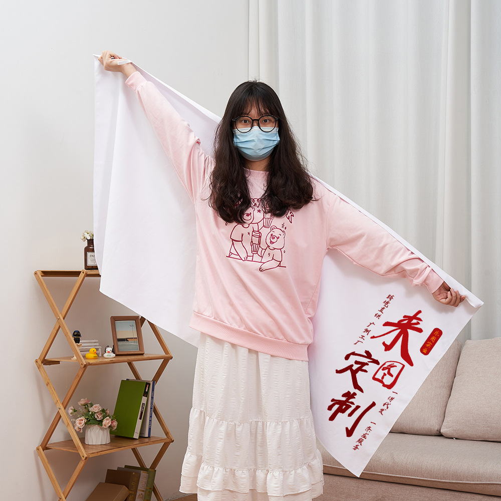 natación toalla de baño secada rápida fitness toalla rectangular toalla de playa absorción de lana doble cara para dibujar personalizado xqds0307a