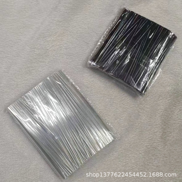 8/10/12/15cm黑色扎丝镀锌铁丝扎带/透明扎条扎口带/包装扎带