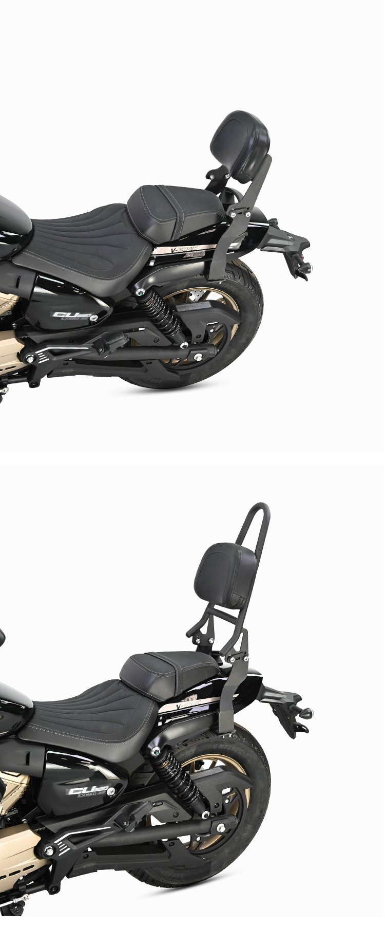 Muscle car wolf is suitable for infinite CU250 backrest modification tail shelf tail wing rear tail rack bending bow folding multi-function