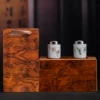 Ru Kiln Perfect Jar-Golden Phoebe Gift Box (Plum Blossom + Green Bamboo)