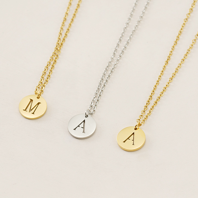 Cruz-Frontera de acero inoxidable europeo y americano collar de la Carta de acero de titanio collar de la Carta de acero inoxidable