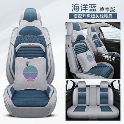 Seat cushion, seat cover | for all seasons, non-removable breathable - chunma-ocean-blue-exclusive-edition