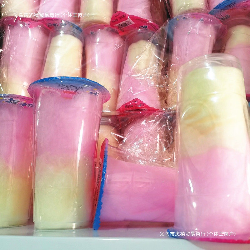 老式棉花糖拉丝杯装零食8090怀旧糖果网红儿童零食商店批发幼儿园