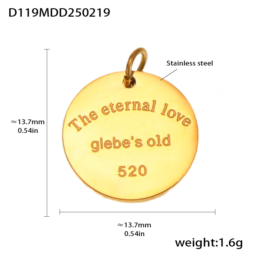 Moda misteriosa OL estilo personalidad colgante de acero inoxidable 18k oro real transfronterizo solo para los fabricantes de bombas europeas y americanas al por mayor