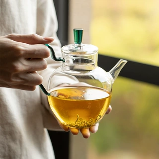 耐热玻璃仿宋绿茶壶大号执壶中式家用过滤泡茶器宋壶公道杯可加热