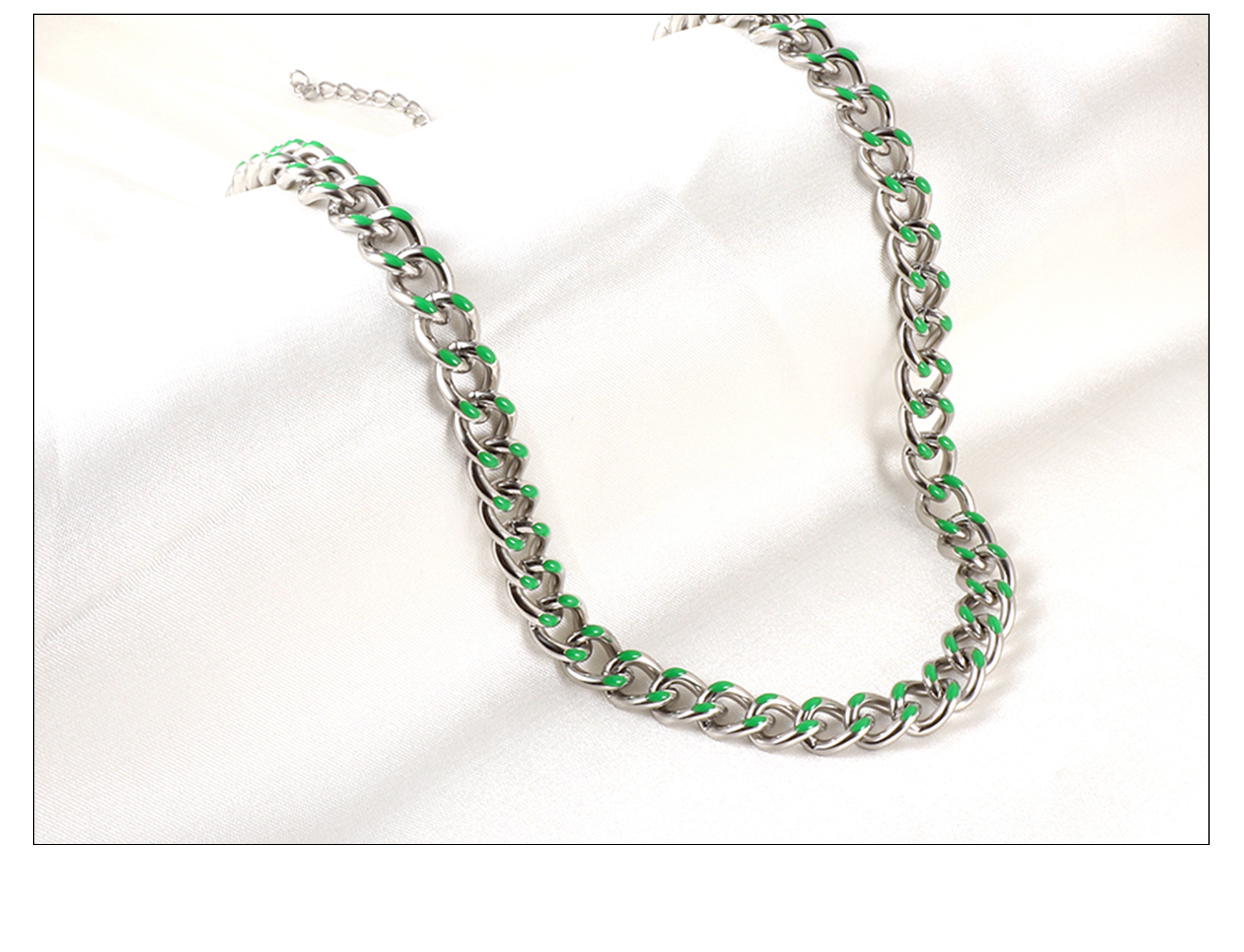 Simple Style Geometric Stainless Steel Titanium Steel Enamel Plating Necklace 1 Piece