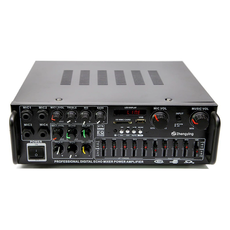 Мощный Бытовой усилитель 12 В/220 В Bluetooth эквалайзер автомобильный открытый ksong двойной усилитель мощности оптом