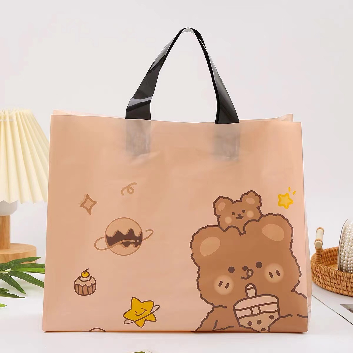 包邮卡通袋子服装手提袋塑料礼物袋批发童装加厚母婴店购物包装袋