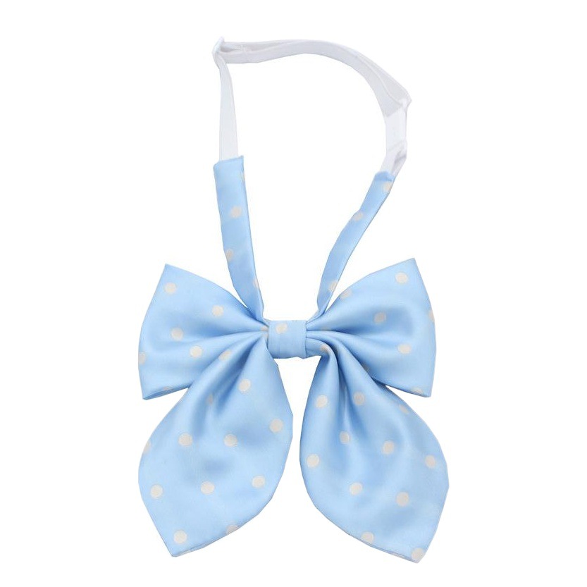 Polka dot conejo oreja pajarita niñas estilo coreano lindo arco fabricante en stock punto pequeño jacquard JK pajarita collar flor