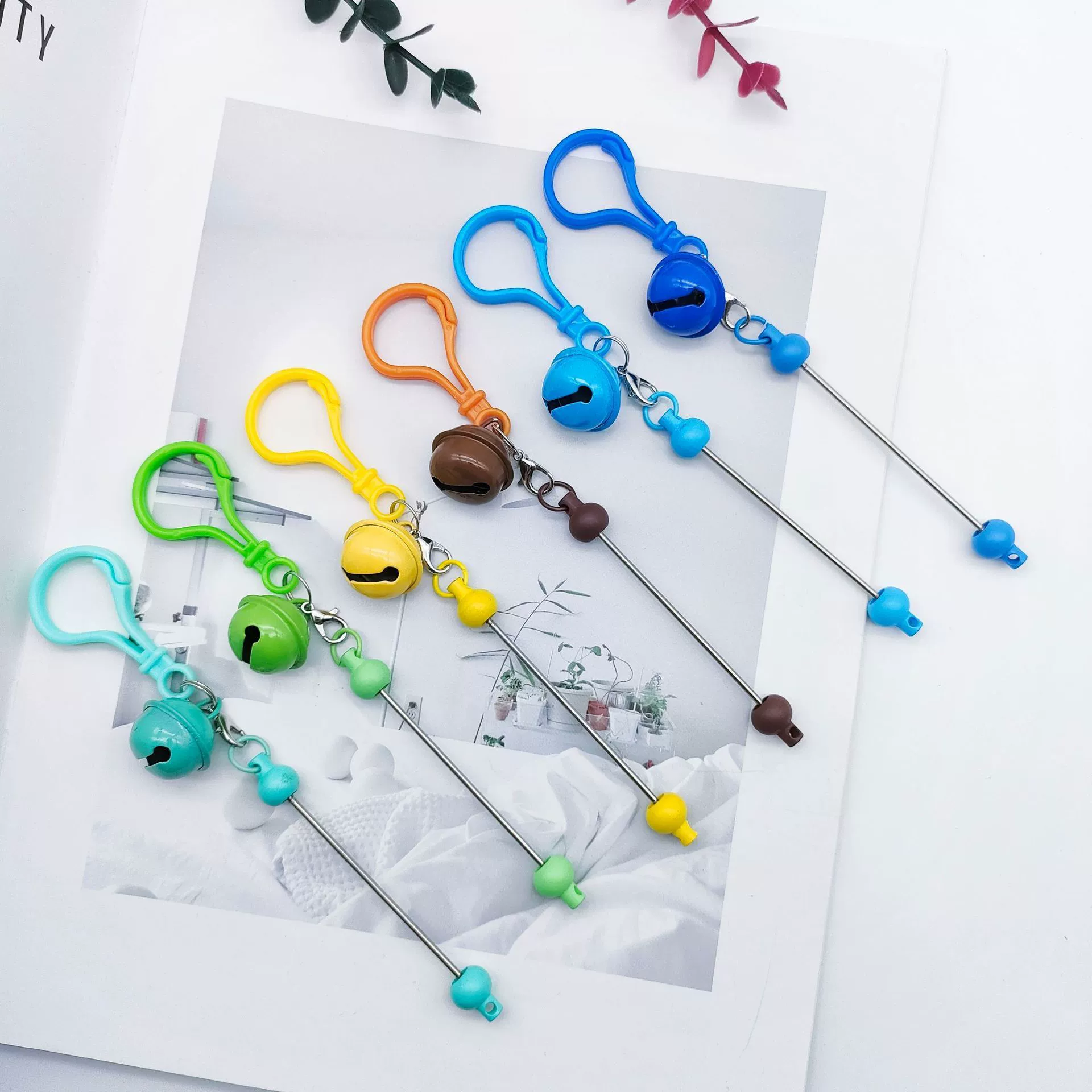 13 шт. конфеты цветные колокольчики, пластиковый брелок diy бусина, сумка, кросс-border