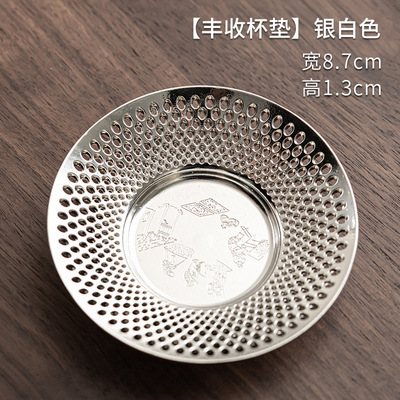 Transfronterizo fábrica directa aleación posavasos taza de té aislamiento posavasos hoja residual posavasos Kung Fu ceremonia del té Accesorios