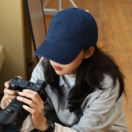 Zhonghao Hat Industry  New Model Hat Duckbill Hat Korean Style Soft Top Plain Color Washed Large Circumference Baseball Cap for Men