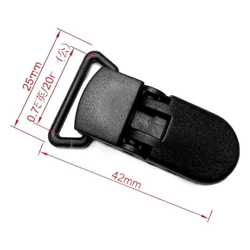 20/25mm Clip with Duckbill Clip, Colorfulful Spot Crocodile Clip Buckle, Baby Overalls, Anti-Fall and Anti-Slip Clip