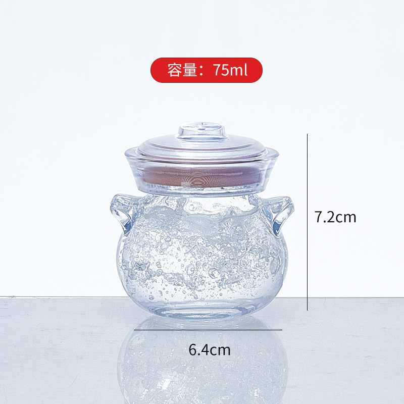 新鮮な煮込みツバメの巣ボトル、蒸し可能な家庭用すぐに食べられる魚のゼリー 75 ml 再パッケージされたガラス密封瓶、ツバメの巣蒸し専用ボトル|undefined