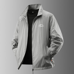 Cross-Border Sun Protection Clothing, Sun Protection Jacket, Thin Anti-Uv Ice Silk Breathable Stand-Up Collar Jacket, Summer Fishing Clothing