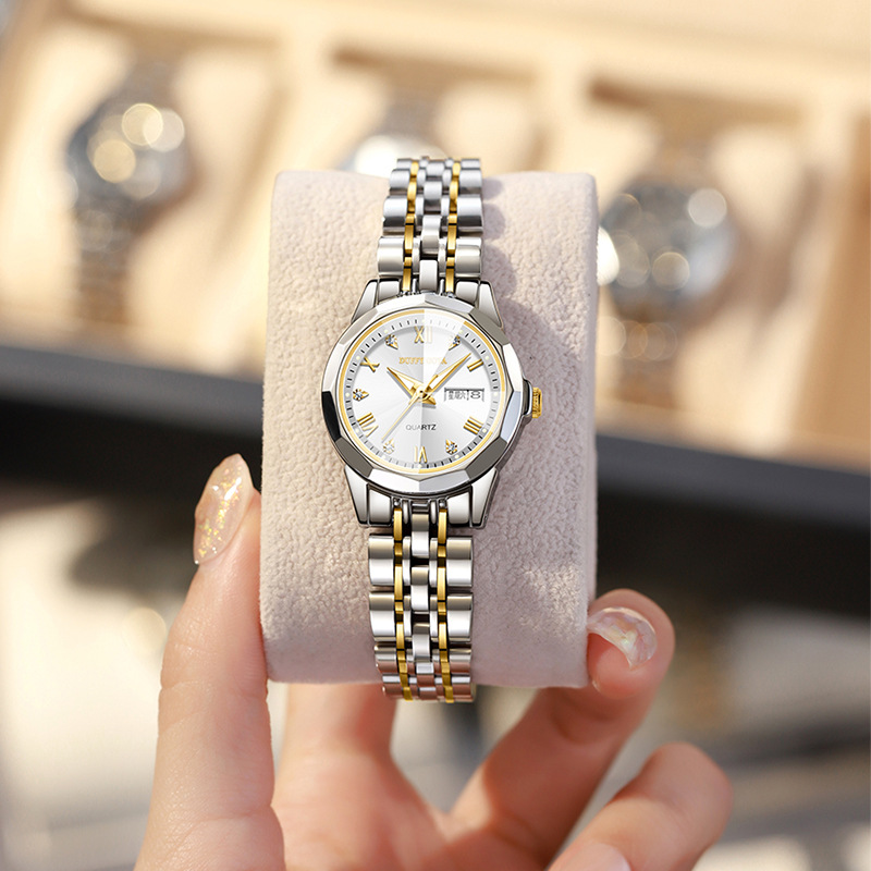 Watch Brand Manufacturer Dropshipping Niche Fashion Quartz Watch Douyin Popular Classic Women's Watch Dual Calendar