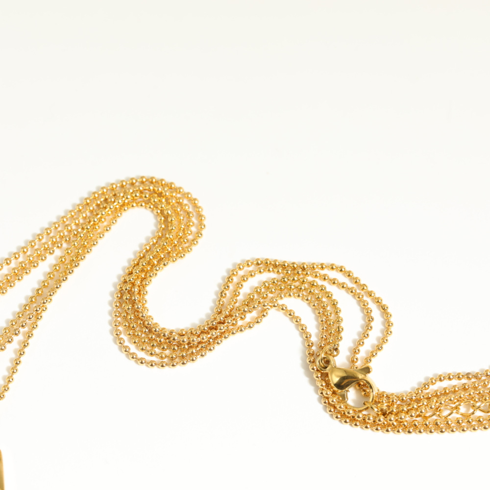 Fashion Simple Rose Flower Snake Element 18K Real Gold Stainless Steel Necklace