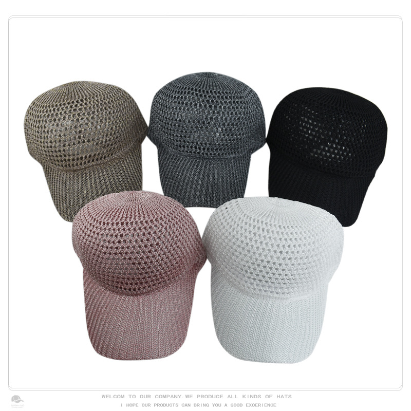 Chapéu feminino de proteção solar para atividades ao ar livre, estilo europeu-americano, boné de beisebol versátil em malha respirável, simples e moderno._voghion.com