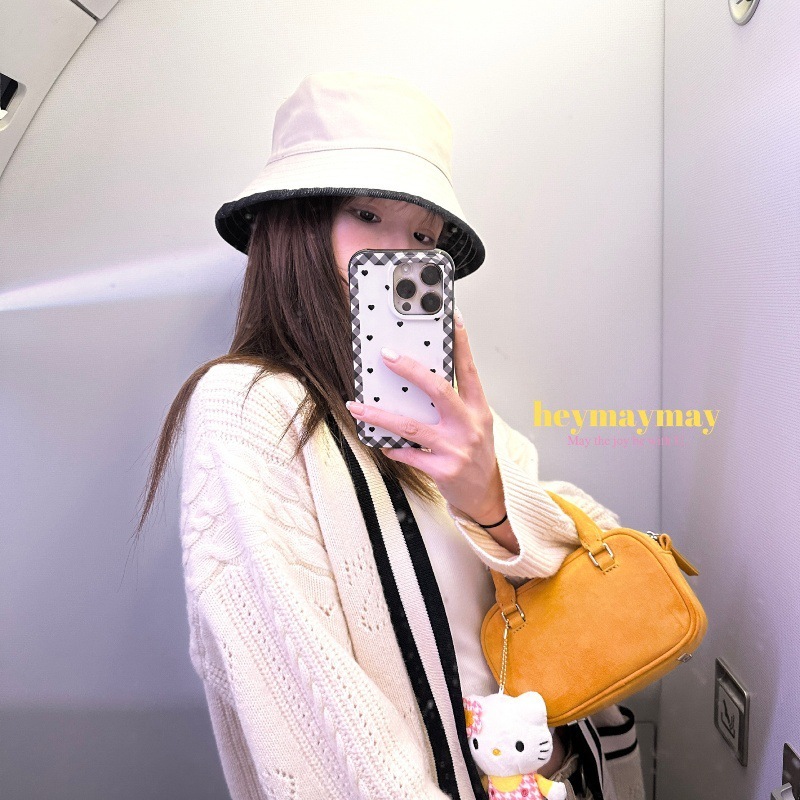 heymaymay ‘小牛津’复古牛仔渔夫帽盆帽双面戴春夏女款2025新款|undefined
