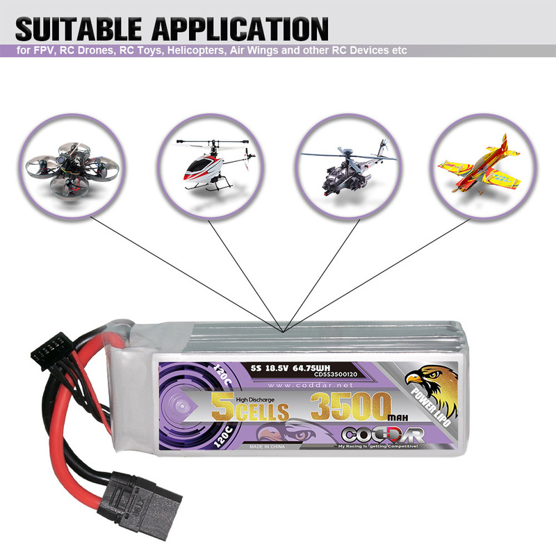 CODDAR Eagle Krypton 3500MAH 5S 18.5V 120C Ship Model RC Car Model Air Model Fixed Wing Lithium Battery