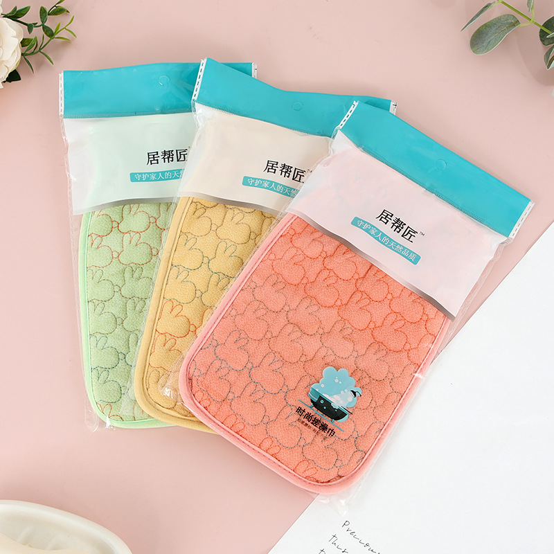 Hogar fuerte de doble capa hacia atrás frotando barro frotando artefacto gris Toalla de baño suministros de espalda guantes de baño hombres y mujeres Toalla de baño