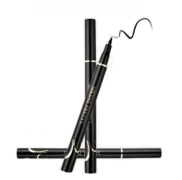 Cool black eyeliner does not faint eyeliner pen hard head novice easy to draw eyeliner pen makeup