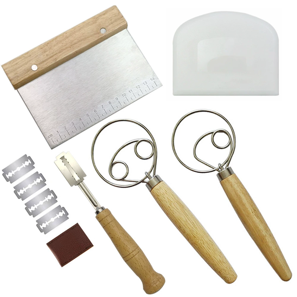 Инструменты для выпечки Хлеб Ферментационный набор корзины из нержавеющей стали муки блендер нож для резки хлеба нож