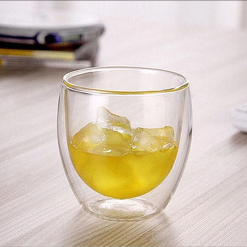 Bulk Double Layer Borosilicate Heat Resistant Egg-Shaped Coffee Cups Transparent Insulated 100ml 80ml Tea Cups