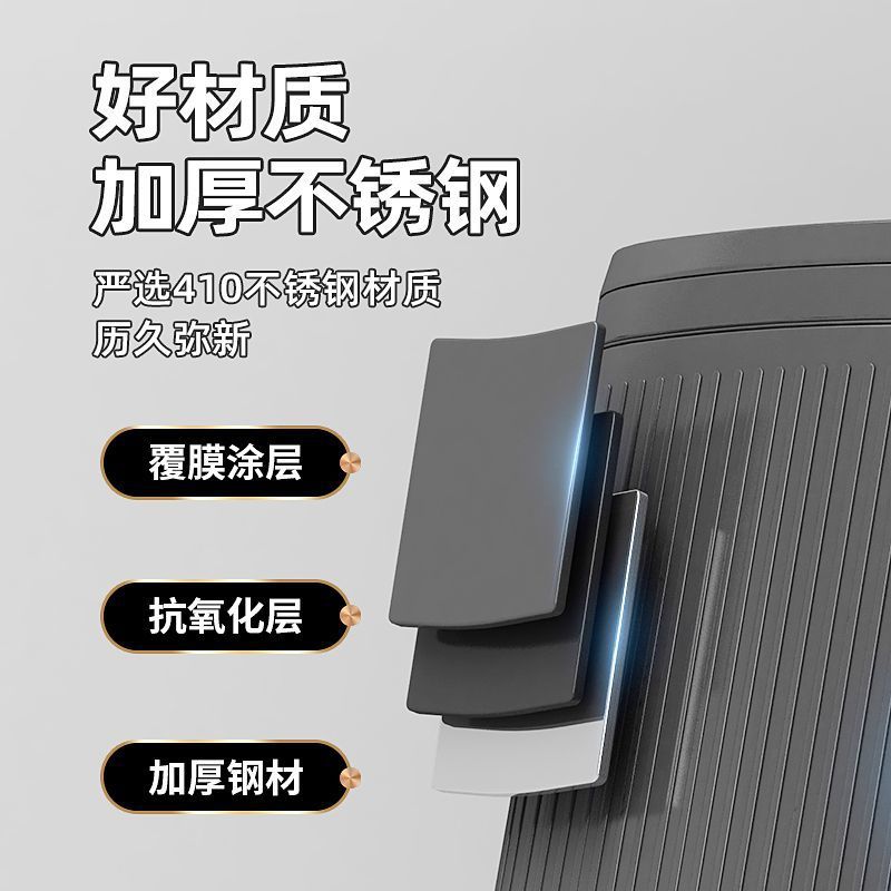 Botella de basura de inducción inteligente de acero inoxidable gran capacidad doméstica de cocina automática comercial con cubierta para oficina