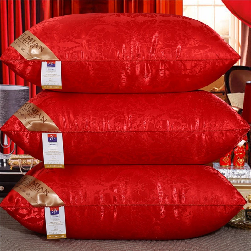 Свадебная праздничная подушка подушка ядро пара свадебная большая красная мягкая удобная подушка для защиты шеи дышащая через границу