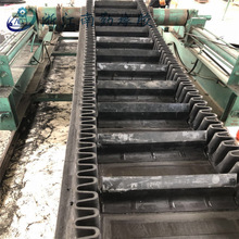 专业生产 大倾角裙边输送带  裙边隔板输送带 耐热波纹挡边输E18