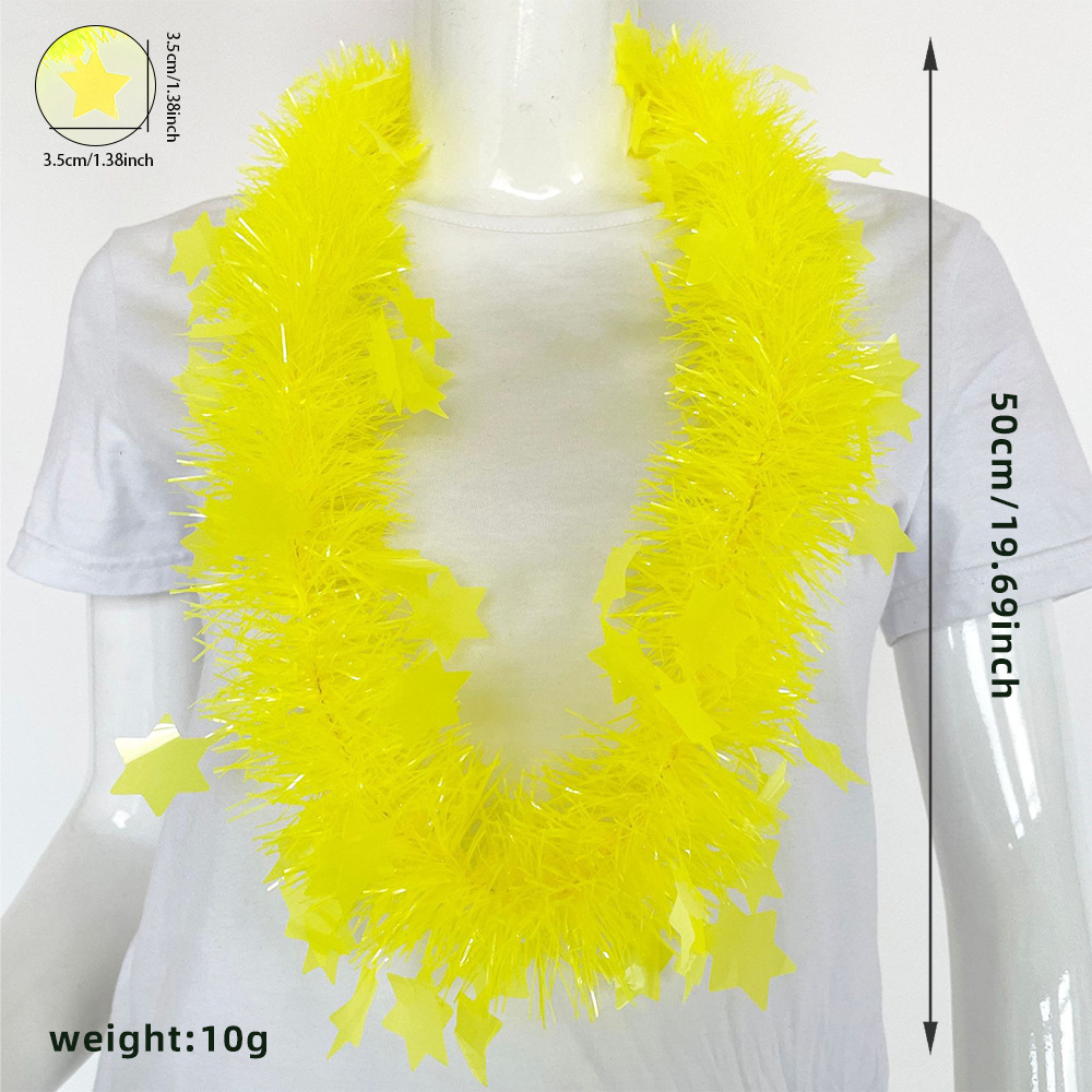 Fiesta fluorescente cuello colgante guirlanda set macaron estrella colorida anillo de cuello pulsera de neón tema flor de muñeca decoración