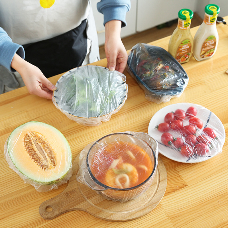 Household thickened disposable plastic wrap set refrigerator food…