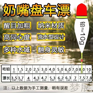 奶嘴盘车漂短款溪流浮漂超亮醒目高灵敏纳米钓鱼流水浮漂批发