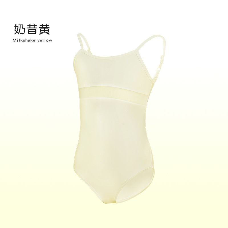 Traje de baile para niños Traje de entrenamiento con tirantes Prueba de arte de ballet Traje corporal Traje de entrenamiento base Traje de una pieza para estudiantes Traje de gimnasia