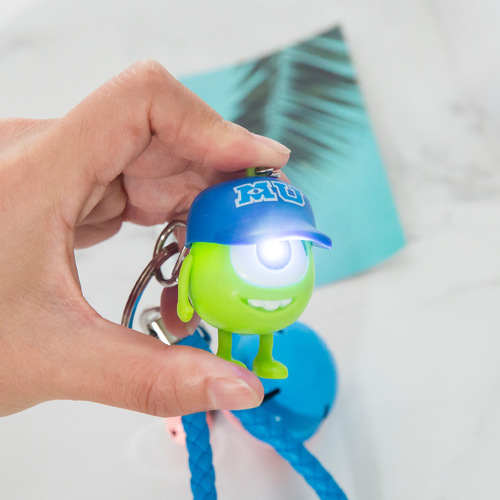 Big-eyed keychain light-up sound toy can say ILOVEYOU backpack pendant gift for girlfriend birthday 