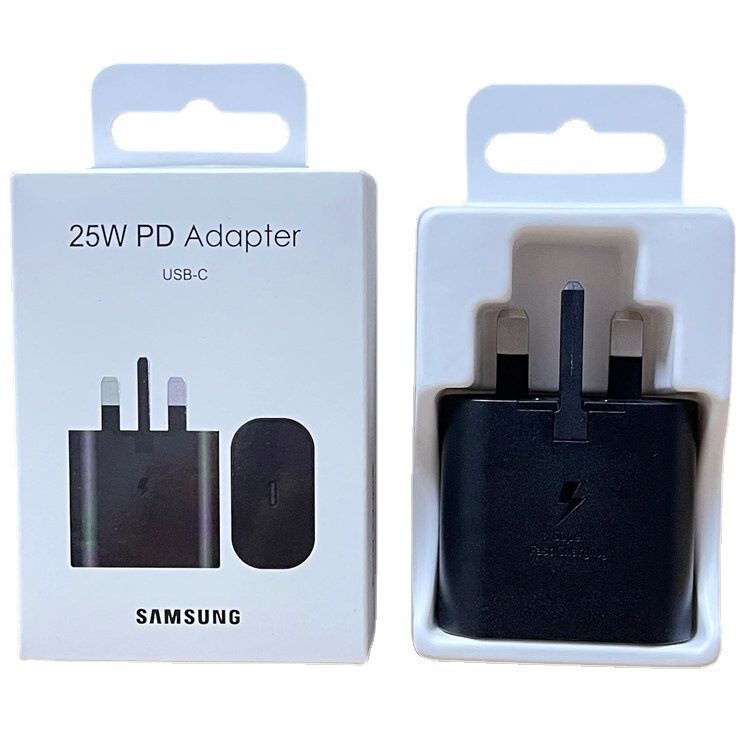 For Samsung note10 s22 original charger PD fast charging head type-c 25w British fast charging head For Samsung note10 s22 original charger PD fast charging head type-c 25w British fast charging head