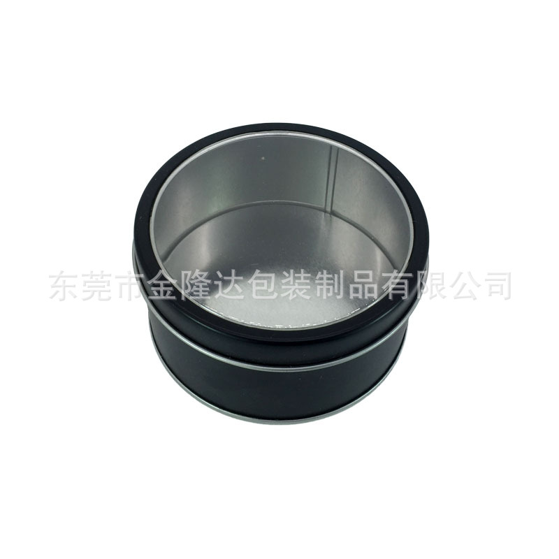 创意马口铁开窗圆形铁盒糖果盒手表包装铁盒u盘铁盒发夹首饰铁盒