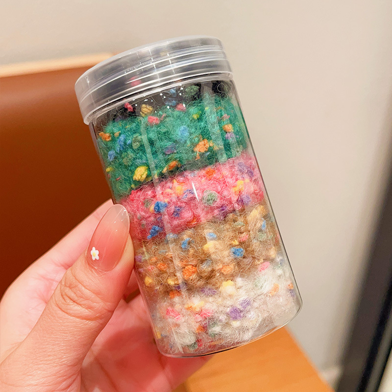 Banda de pelo para niños corbata de pelo colorida de niña cuerda de pelo de felpa bebé de alta elasticidad no duele cuerda de pelo accesorios para el cabello para niñas