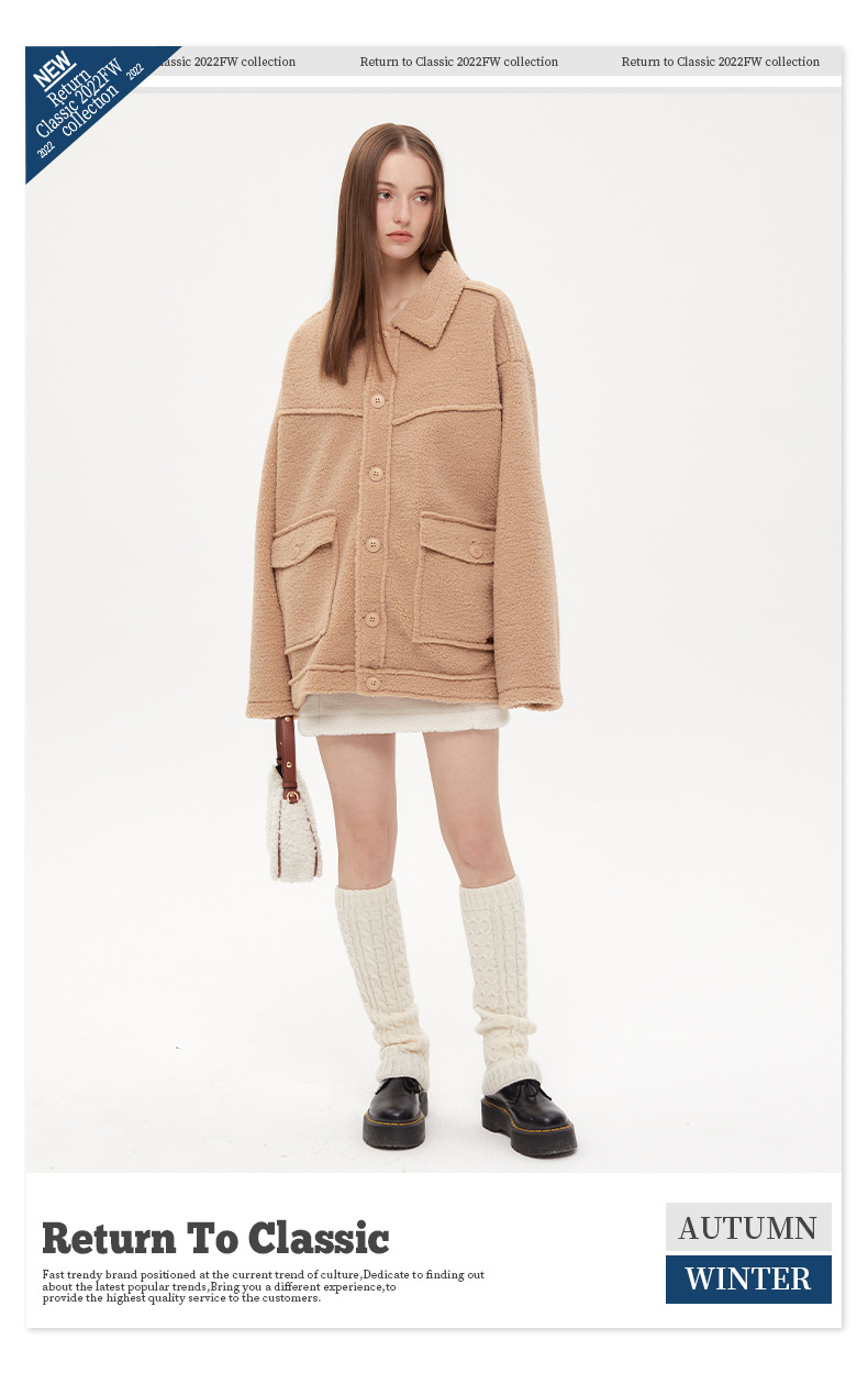Women's Coat Simple Chic Lapel Collar Lightweight Cotton Jacket_voghion.com