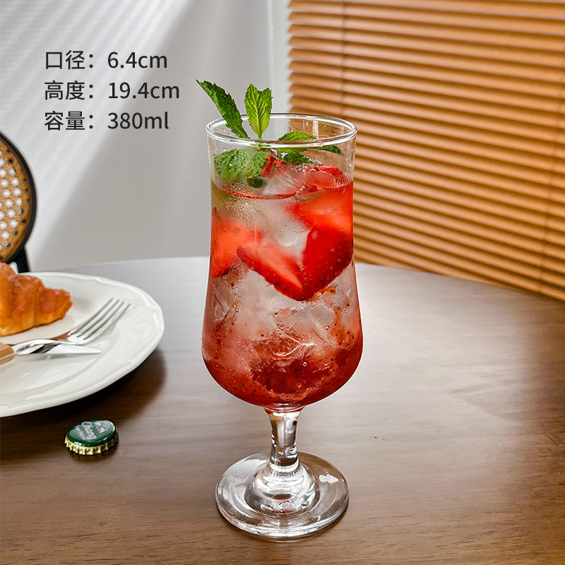 ins网红玻璃杯 果汁杯饮品飓风杯高颜值鸡尾酒杯冷饮苏打气泡水杯|undefined